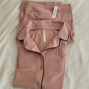 Soma  Sleepwear Set with Black Trim, NWT.